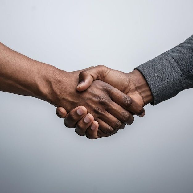 Deux mains jointes pour un accord